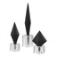 Black Diamond and Crystal Geometric Sculptures Set of 3