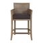 Dark Gray and Sandstone Wood Counter Stool with Cane Sides
