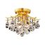 Gold and Crystal 12" Flush Mount Light with Royal Cut Crystals