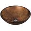 Russet Brown Glass Circular Vessel Sink