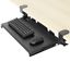 Black Adjustable Clamp-On Keyboard Tray with Drawer