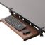 Dark Walnut and Black Adjustable Under Desk Keyboard Tray