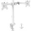 White Dual Monitor Adjustable Desk Mount for 13"-27" Screens