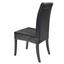 Parsons 24" Black Wood Side Chair with Padded Back