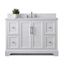 White 48" Single Sink Bathroom Vanity with Quartz Top