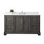 Silver Grey 60" Double Sink Bathroom Vanity with Quartz Top