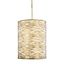 Varaluz Kato 18" Havana Gold Steel Pendant Light with Linen Shade