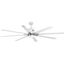 Vast 72" White Steel Ceiling Fan with Remote and LED Light