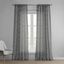 Vega Charcoal Sheer Linen Elegance Curtain - 50"W x 96"L