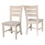 Vista Unfinished Solid Parawood High Ladderback Chair Set