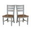 Vista Distressed Hickory and Stone High Ladderback Wood Chairs - Set of 2