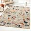 Reversible Blue Floral Filigree 5' x 7' Easy Care Rug