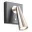 Arne Adjustable LED Swing Arm Wall Sconce in Black and Nickel