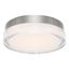 Dot 15" Round Chrome LED Flush Mount Light