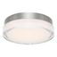 Dot 15" Round Chrome LED Flush Mount Light