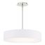 Manhattan Contemporary Brushed Nickel 20" LED Drum Pendant