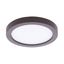 Sleek Bronze 5'' LED Flush Mount with Translucent Acrylic Shade