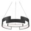 Cascade Black Aluminum 20" LED Pendant Light with White Diffuser