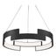 Sleek 38" Black Aluminum LED Pendant with Adjustable Height