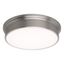 York 8" Brushed Nickel LED Flush Mount with Glass Diffuser