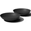 Lane Black 32" Plastic-Stone Round Planter Set