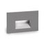 Sleek Graphite LED Step and Wall Light with Dimmable Blue Lens