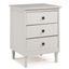 Modern White Painted 3-Drawer Solid Pine Nightstand