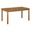 Brown Acacia Wood Outdoor Dining Table with Slat Top