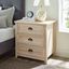 Odette 25" White Oak 3-Drawer Nightstand with Cup Handles