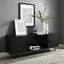 Nora 70" Graphite Mid Century Modern TV Stand with Glass Shelves