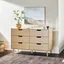 Riviera Modern Black Laminated 6-Drawer Bedroom Dresser