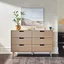 Riviera Modern Black Laminated 6-Drawer Bedroom Dresser