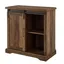 Rustic Oak Sliding Door Freestanding Storage Cabinet