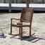 Brown Acacia Wood Outdoor Rocking Chair with Arms