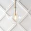 Watts 13.25" Brass Gold and Clear Glass LED Pendant Light