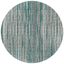 Peacock Stripe Flat Woven Round Synthetic Rug, 8' x 8'