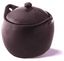 Tall Black Clay Stew Pot with Lid, 4 Quarts