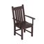 Laguna Dark Brown Outdoor Patio Dining Armchair, 20"x39"