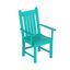 Laguna Breeze Turquoise Patio Dining Armchair with Contoured Comfort