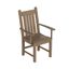 Laguna Weathered Wood Patio Dining Armchair with Contoured Comfort
