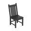 Gray HDPE Armless Outdoor Dining Chair