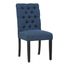 High-Back Parsons Side Chair in Soft Blue Linen Upholstery