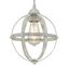 Antique Ash Farmhouse Mini Pendant Light with Braided Cord