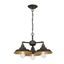 Iron Hill Vintage-Style Bronze 3-Light Convertible Chandelier/Semi-Flush Mount