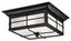 Orwell Textured Black Steel Outdoor Flush-Mount Light with Frosted Glass