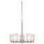 Elegant Brushed Nickel 5-Light Chandelier with Frosted Seeded Glass