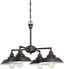 Iron Hill Oil Rubbed Bronze 4-Light Convertible Chandelier