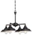 Iron Hill Oil Rubbed Bronze 4-Light Convertible Chandelier