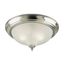 13" Brushed Nickel and Frosted Glass Flush Mount Ceiling Light