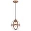 Stella Mira Washed Copper Farmhouse Mini Pendant Light